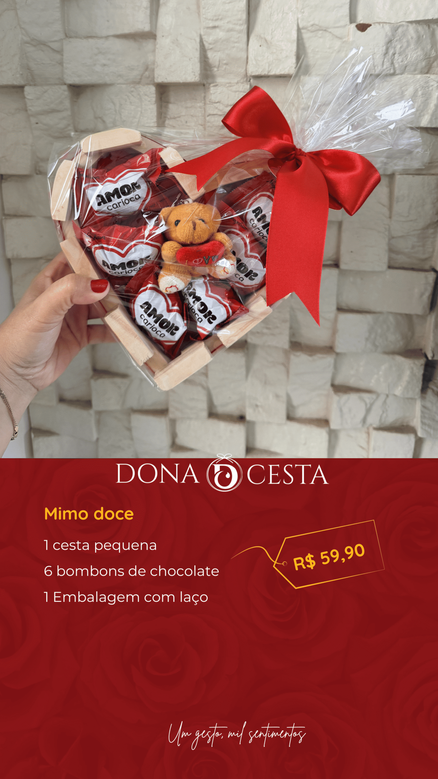 Cesta com Pelúcia Dona Cesta imagem 1