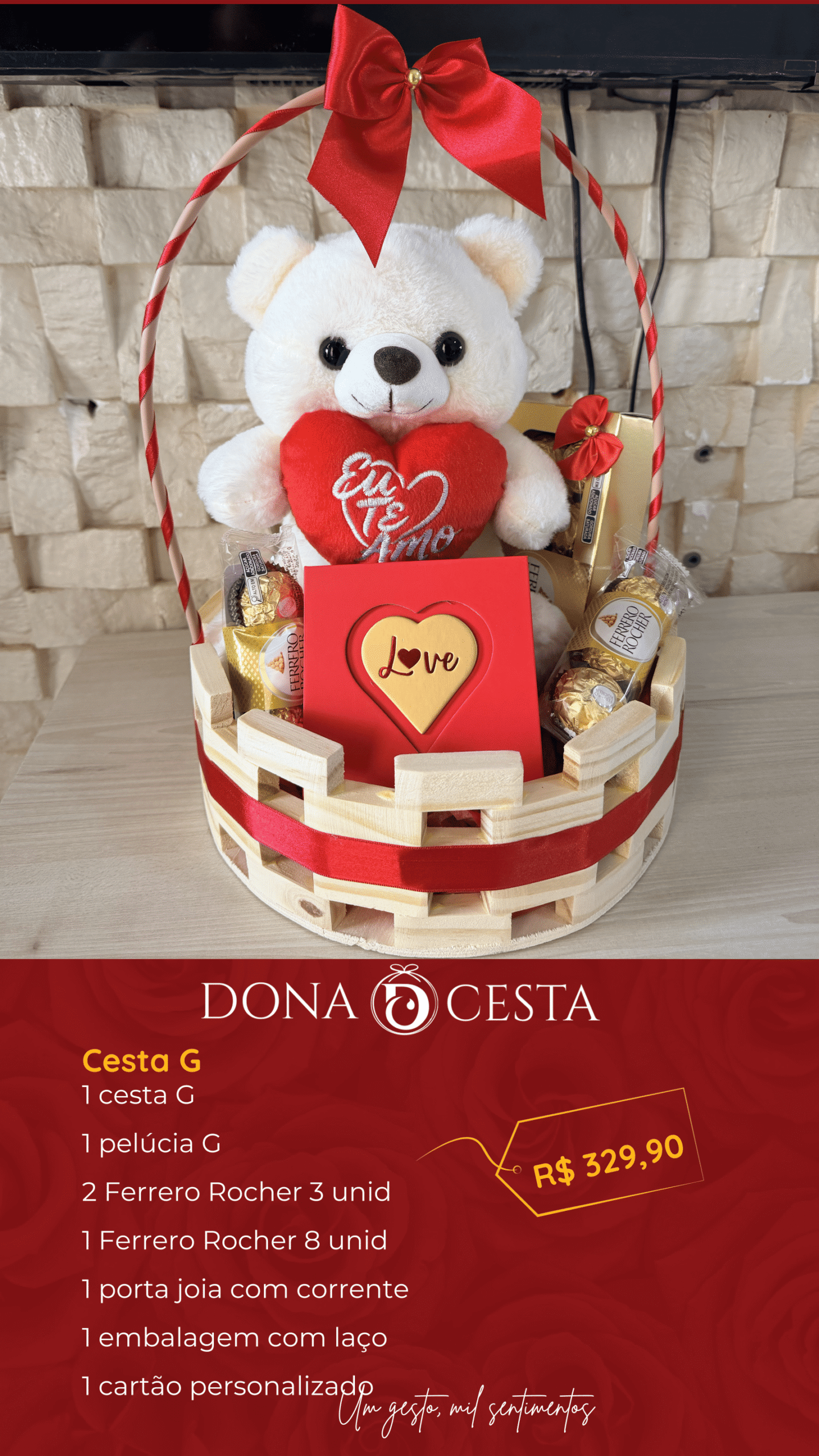 Cesta com Pelúcia Dona Cesta imagem 5