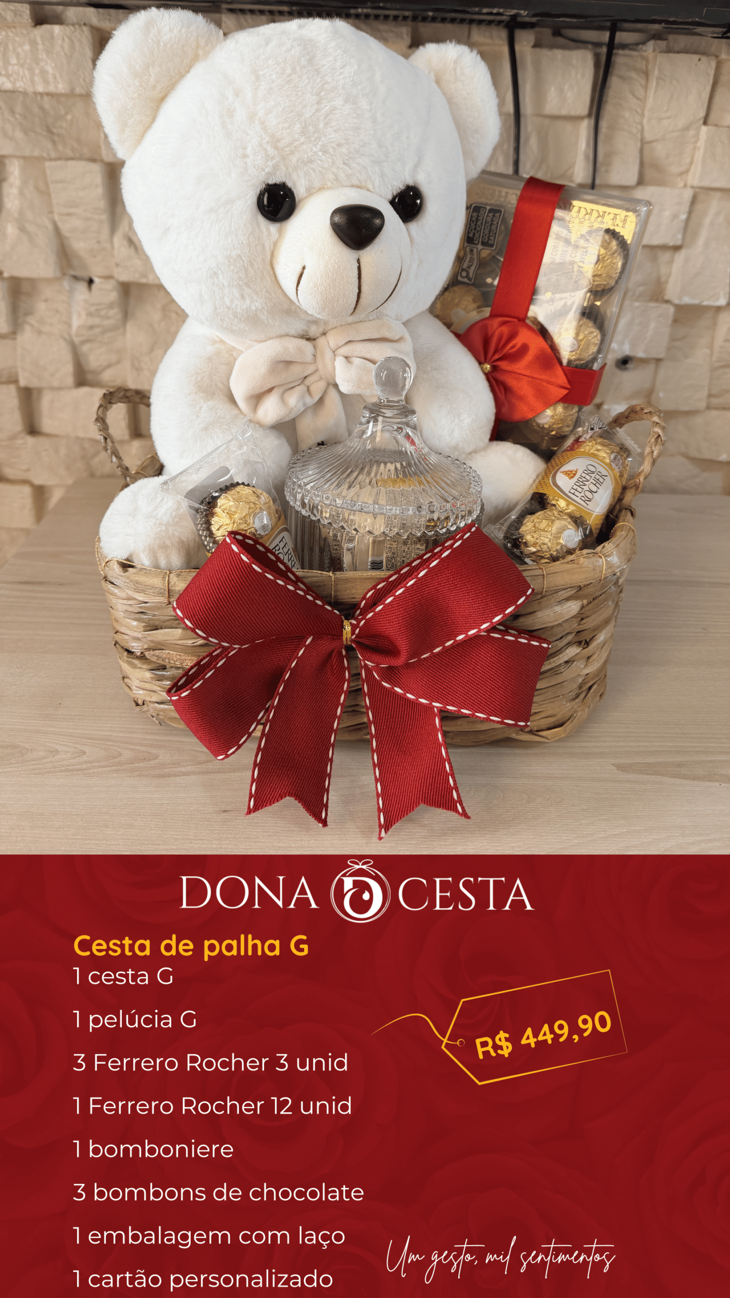 Cesta com Pelúcia Dona Cesta imagem 6