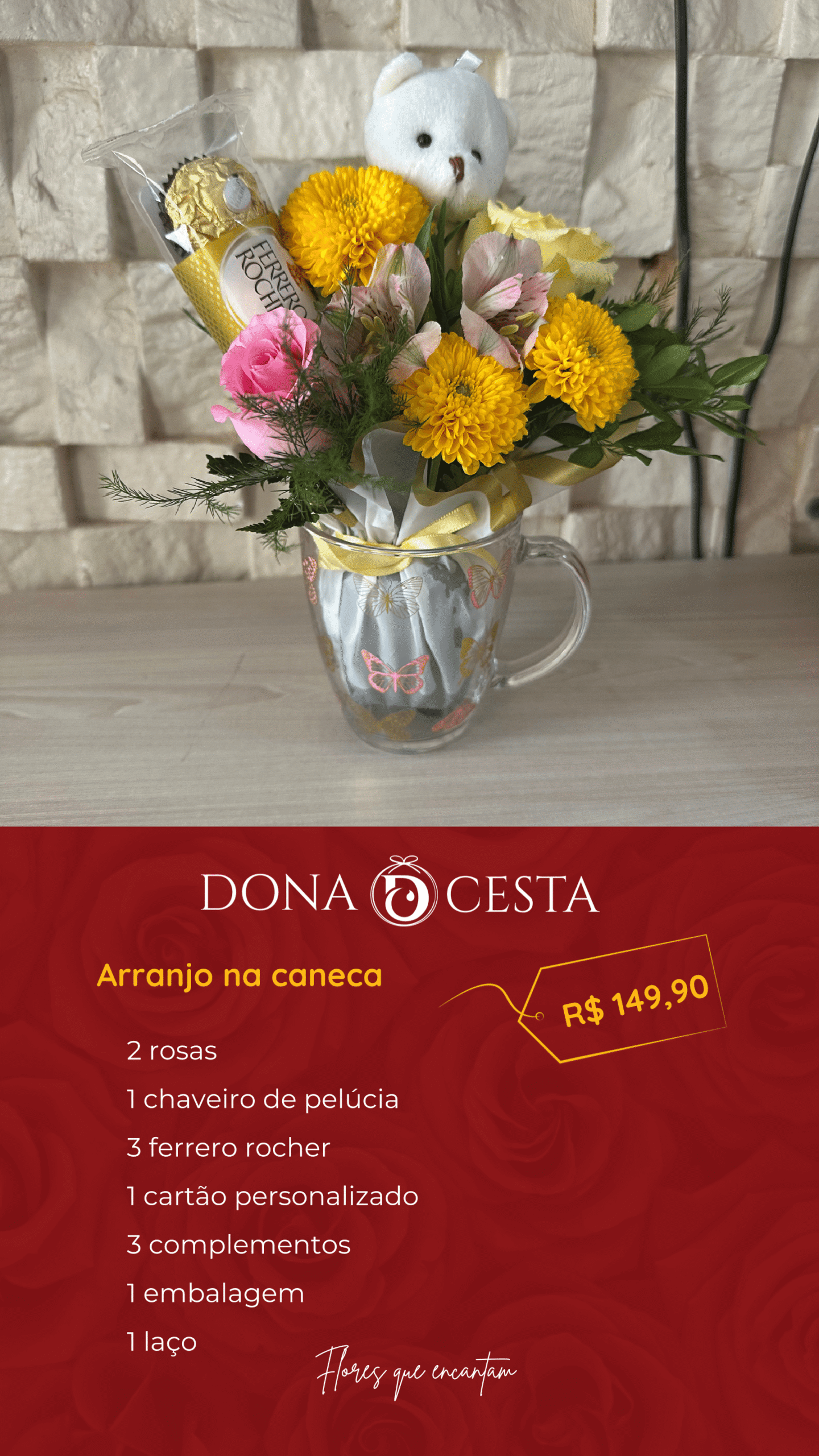 Cesta com Pelúcia Dona Cesta imagem 12