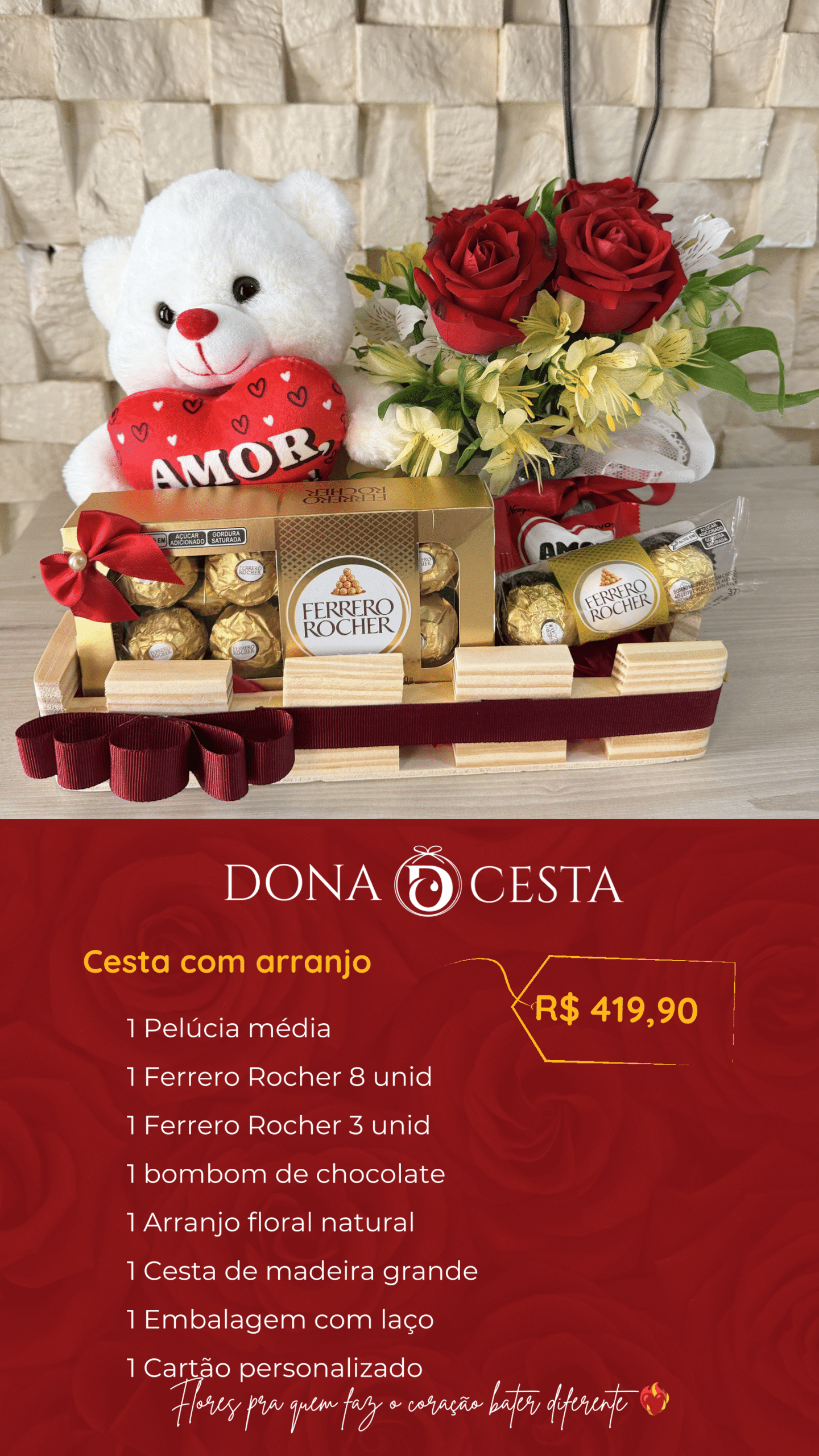 Cesta com Pelúcia Dona Cesta imagem 13